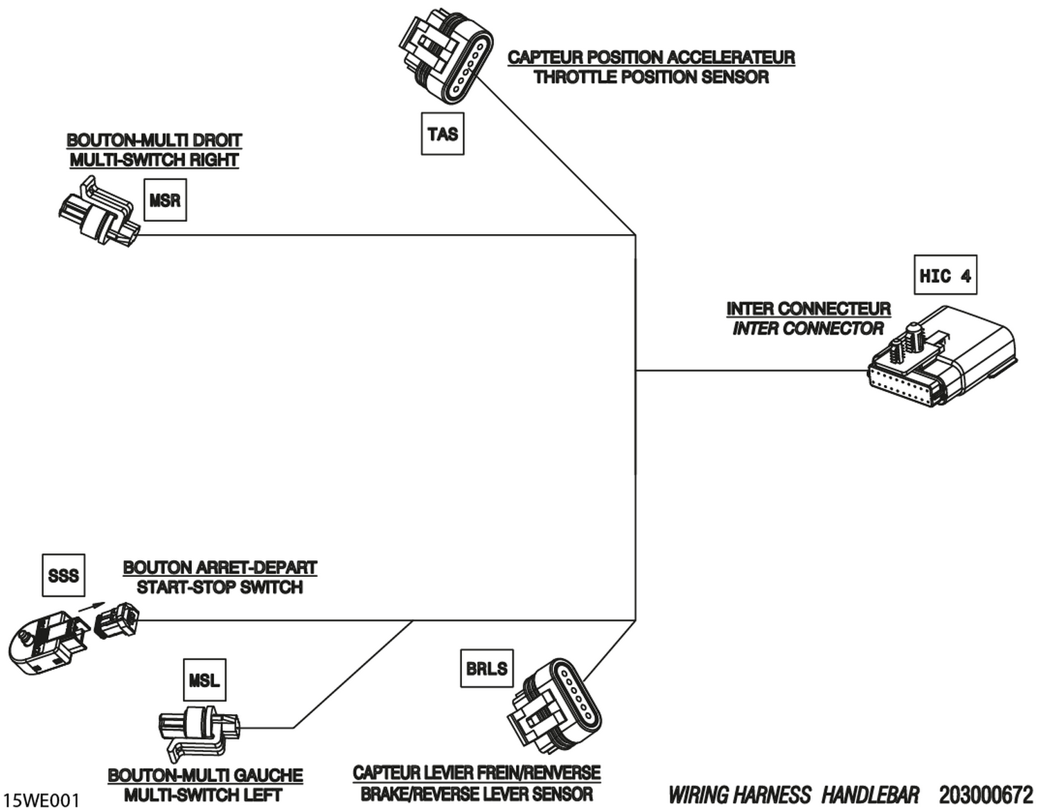 08- ELECTRIC - Handlebar Wiring Harness - 278004355