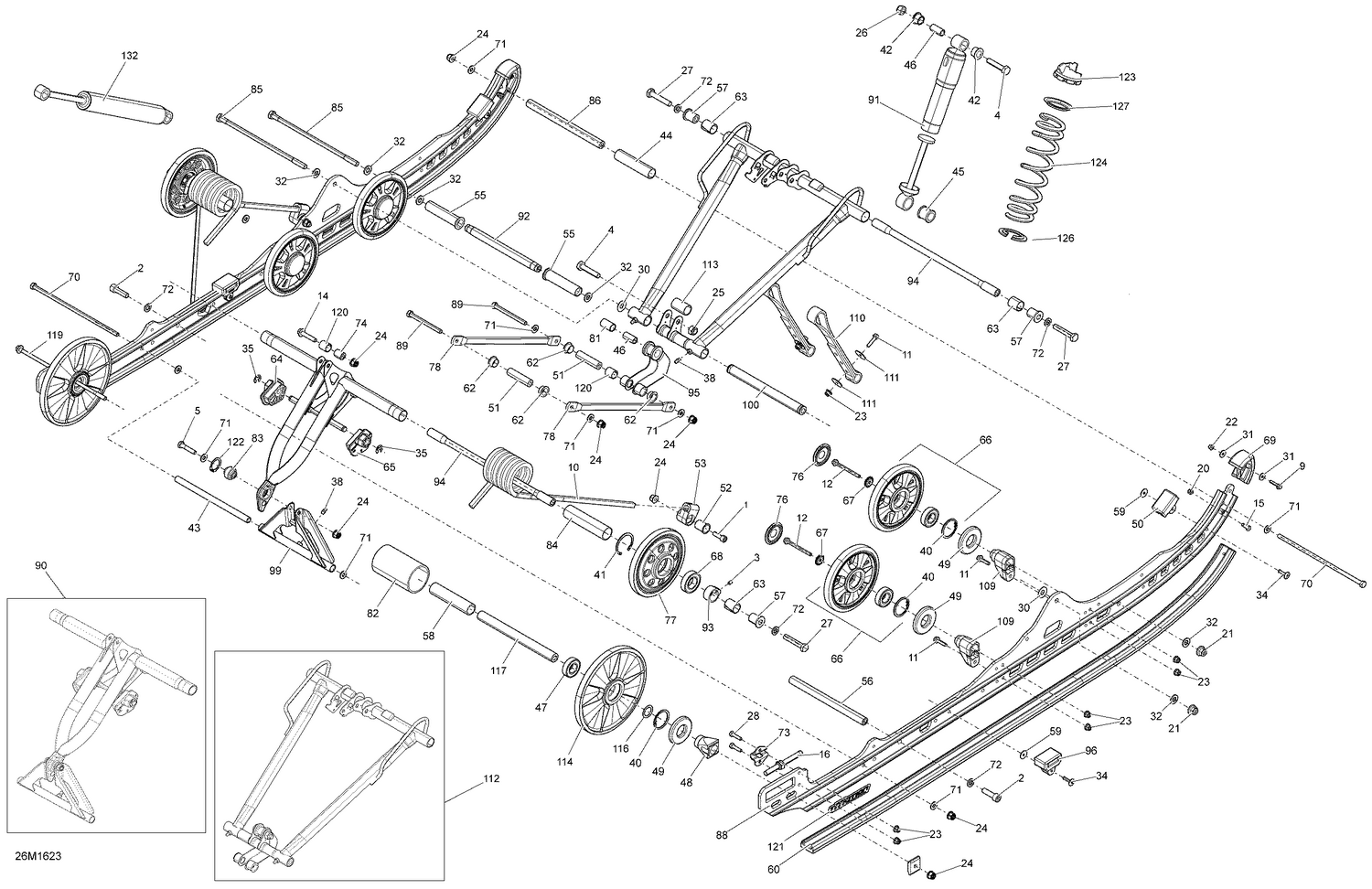 08- Rear Suspension  - 600HO ETEC