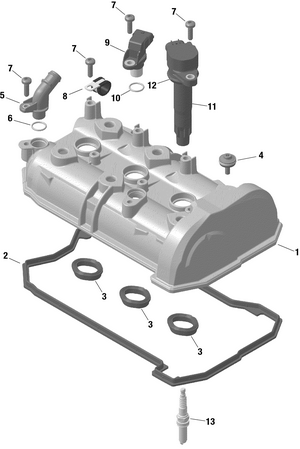 01- Rotax - Valve Cover Schematic