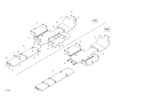 09- Skid Plate 6x6 1000 Efi - Skid Plate Option Schematic