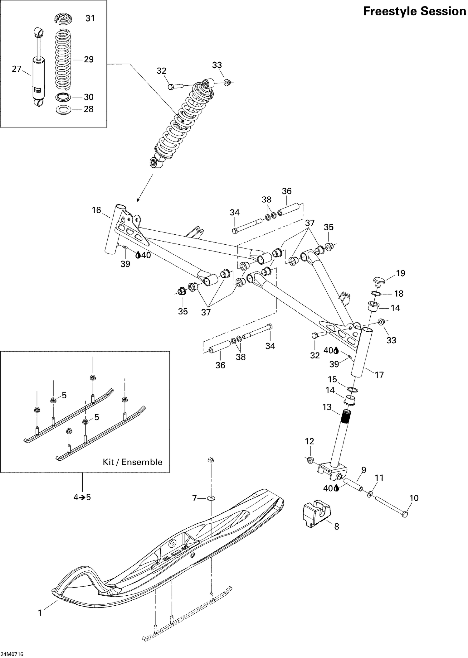 07- Front Suspension And Ski 550F