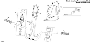 07- Handlebar North America, International Schematic