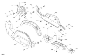 07- Cab Interior - Center Console Schematic