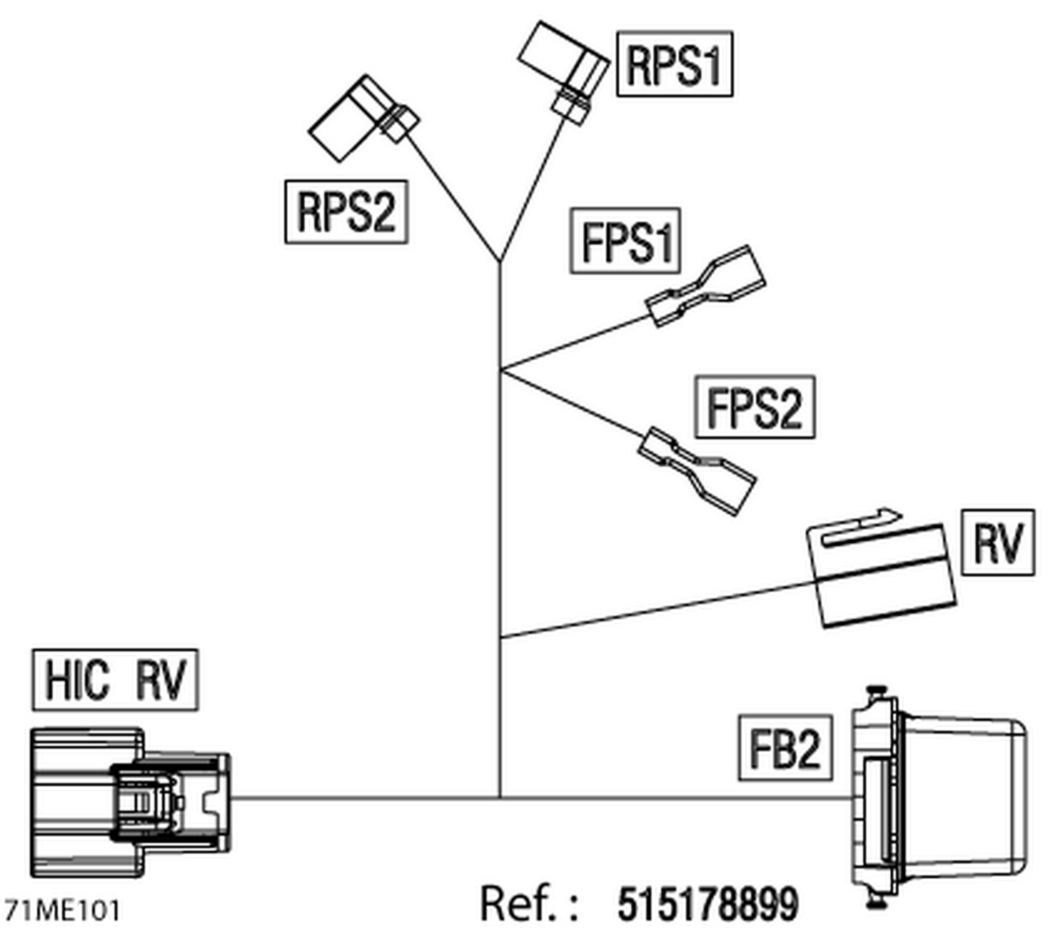 08- Electric - Reverse Wiring Harness - 515178899