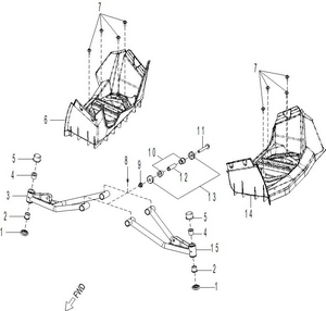 05- Suspension - Swing Arm-footrest 110 Schematic