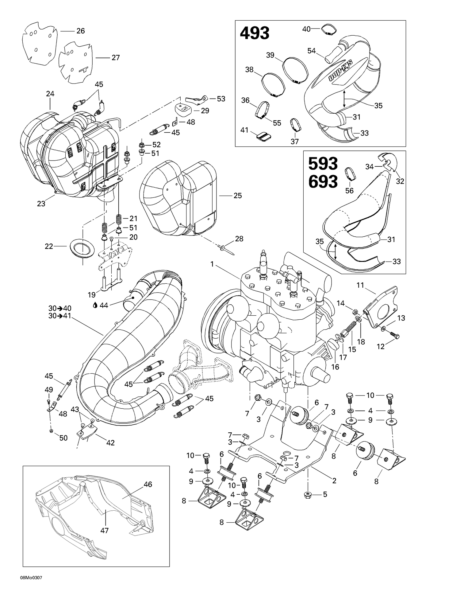 01- Engine Support And Muffler