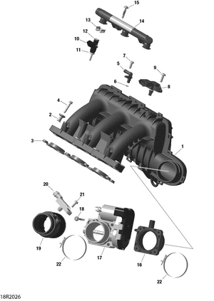 02- Air Intake Manifold And Throttle Body Schematic
