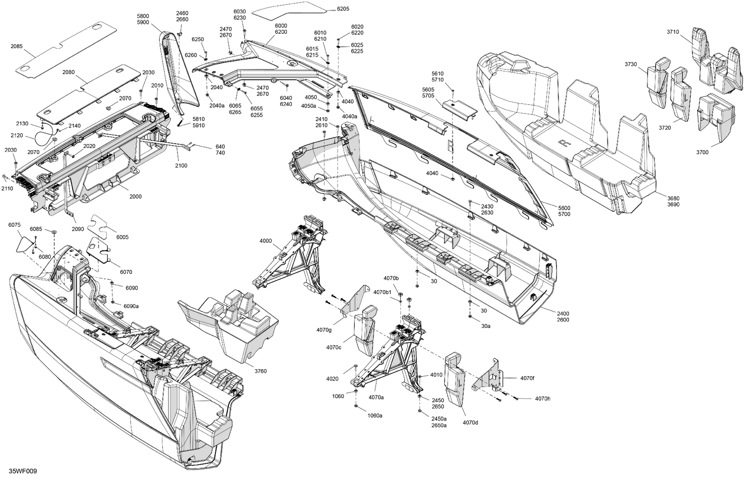 05- HULL - Front Deflector Float and Front Bumper