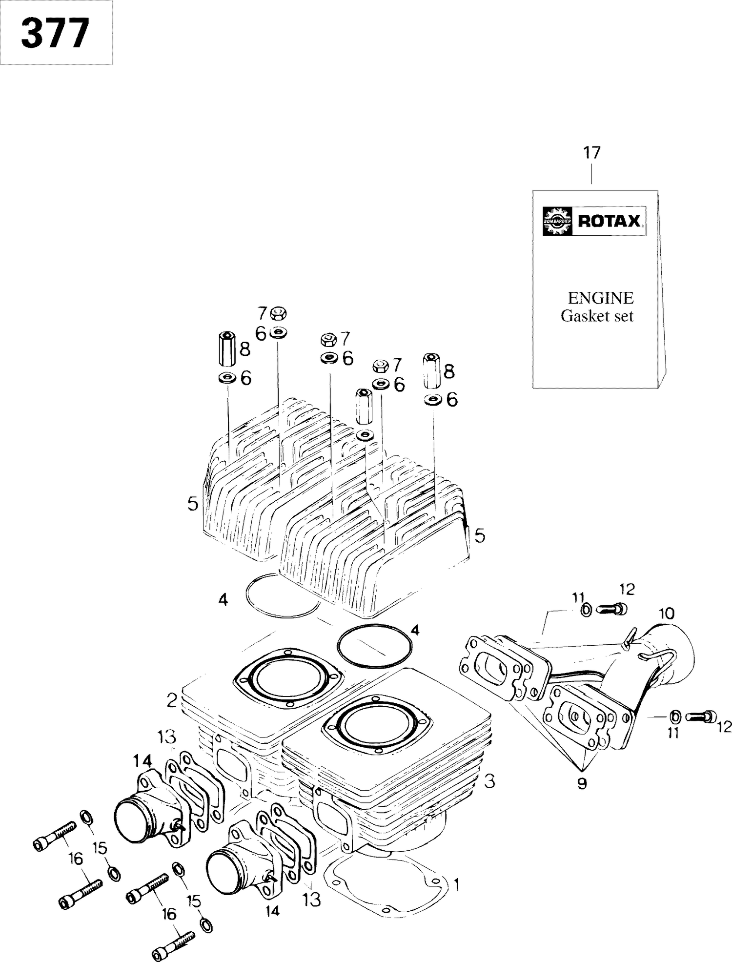 01- Cylinder And Exhaust Manifold 377
