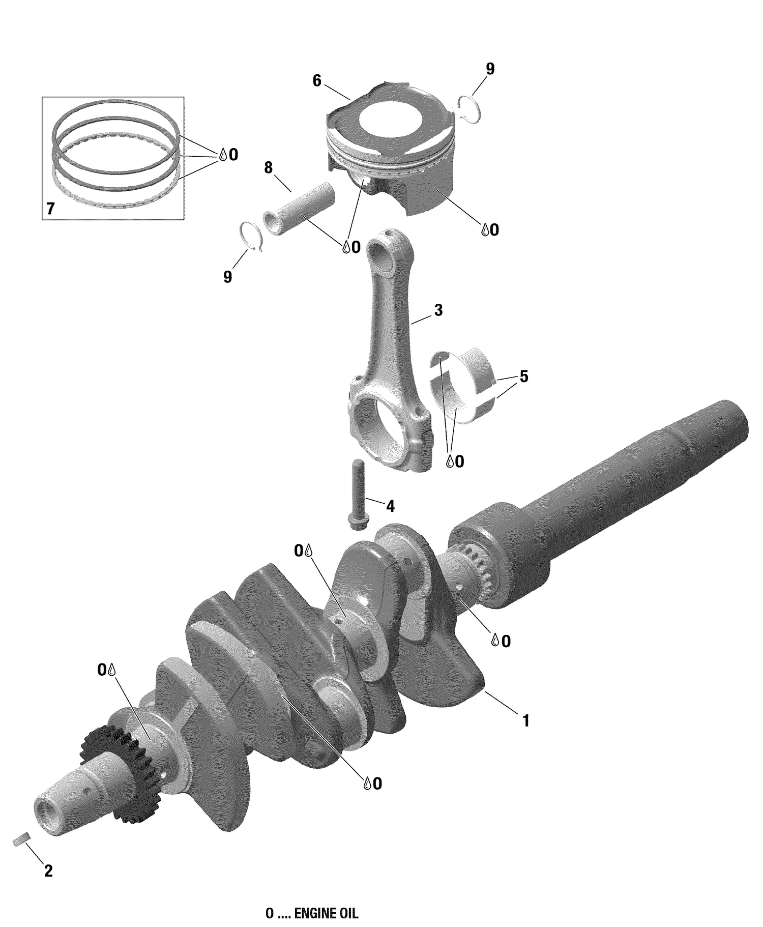 01- Engine - Crankshaft And Pistons - 900 ACE