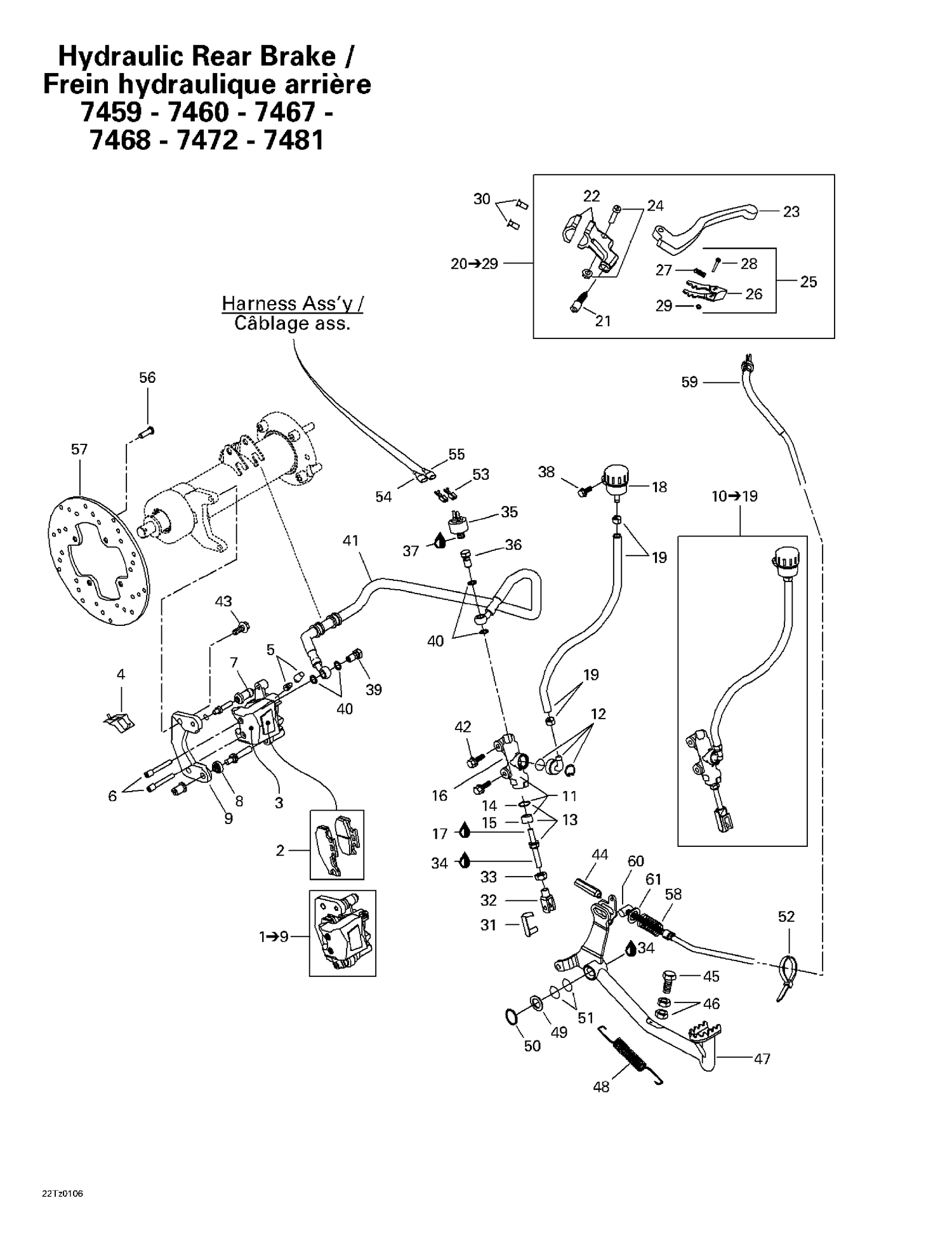 06- Hydraulic Rear Brake (7459 - 7460 - 7467 - 7468 - 7472 - 7481)