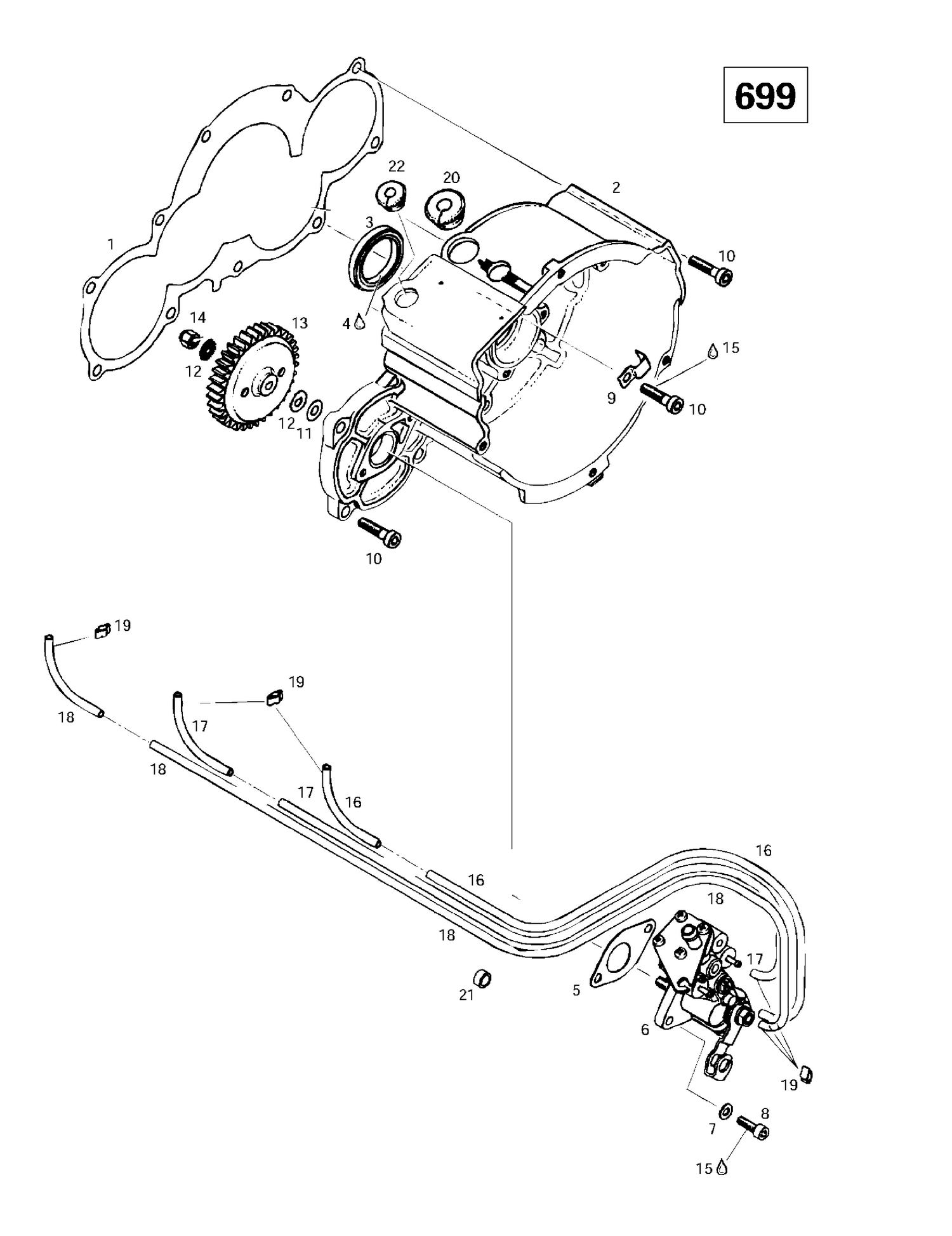 03- Ignition Housing Oil Pump (699)