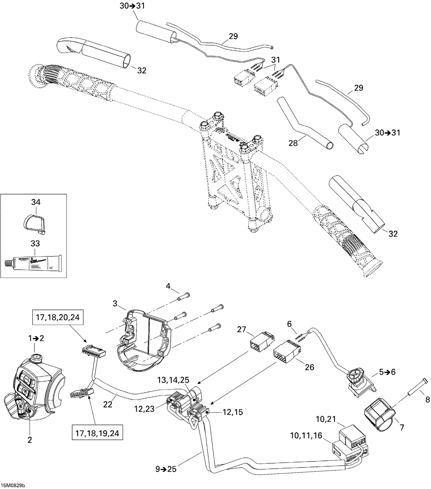 10- Steering Wiring Harness 600HO SDI
