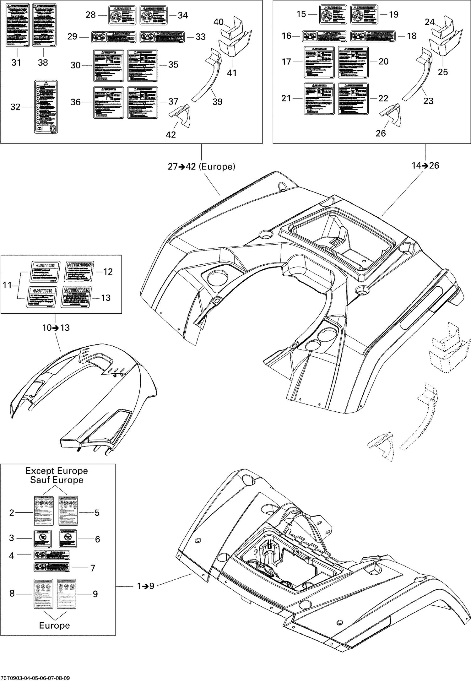 09- Fender And Central Panel Kit XT