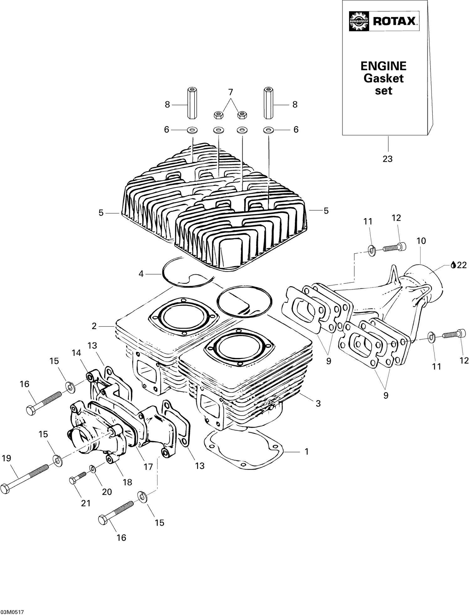 01- Cylinder and Cylinder Head, Rear Side
