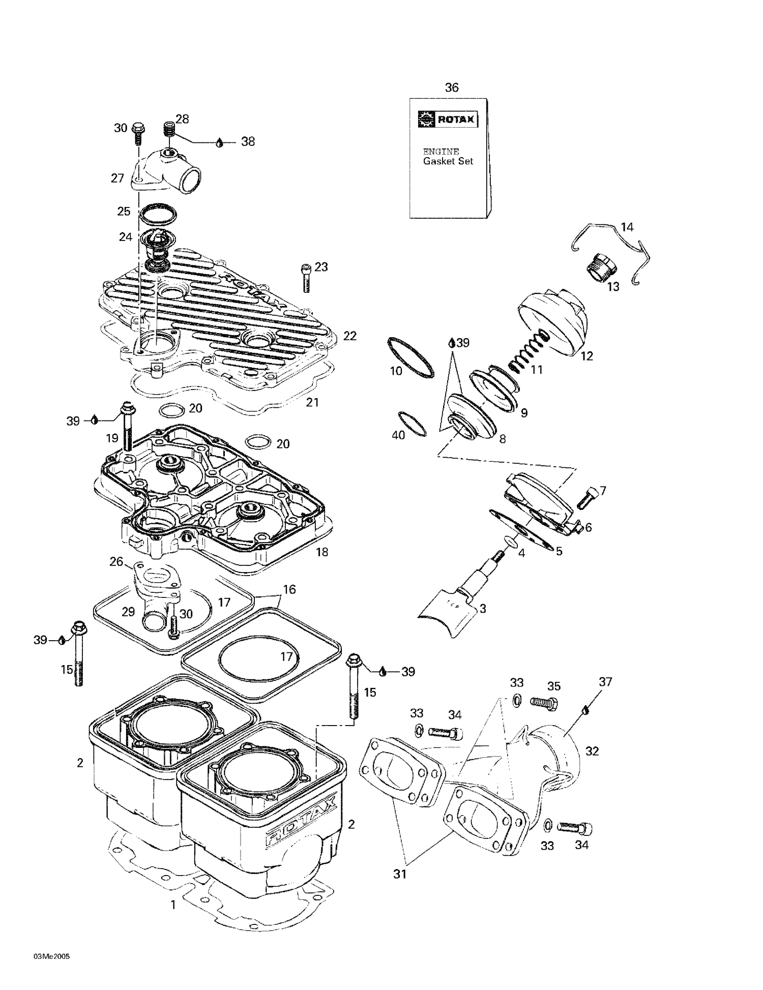 01- Cylinder, Exhaust Manifold