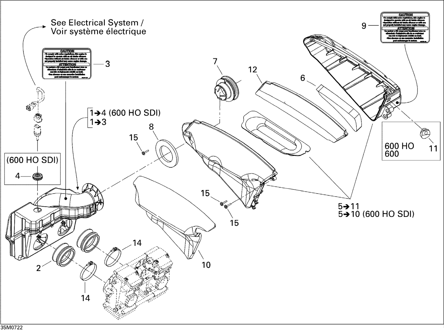 02- Air Intake System 600 HO SDI