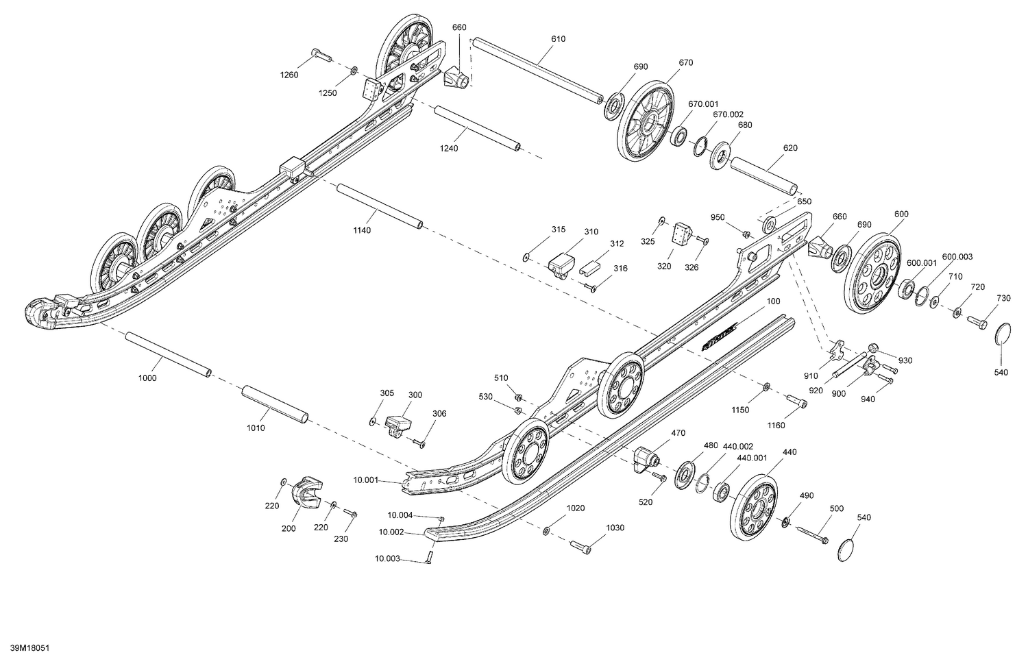 08- Rear Suspension Grand Touring - Package LE, SE - Inferior