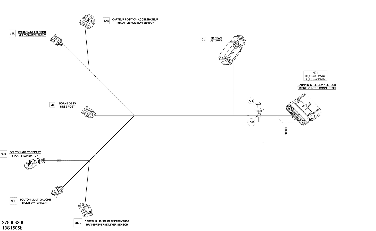 10- Electrical Harness - Steering Harness - 278003266 (Refer to Electrical System for Model)