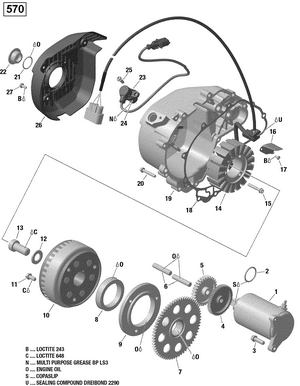 03- Magneto And Electric Starter - 570 Efi (outlander) Schematic