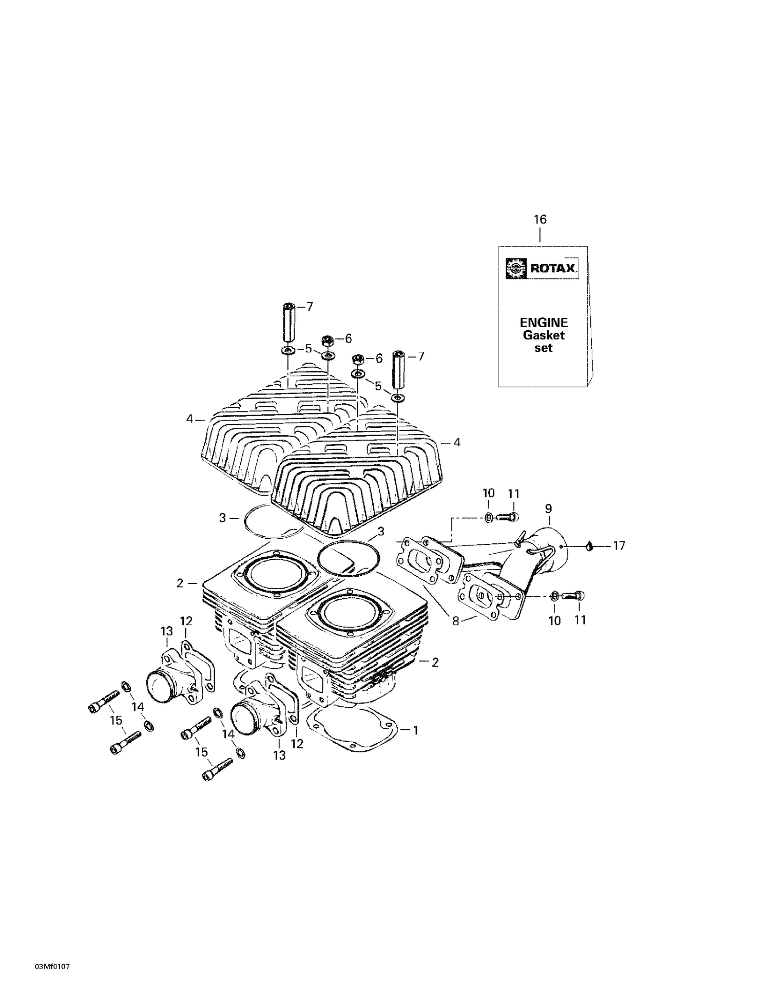 01- Cylinder, Exhaust Manifold