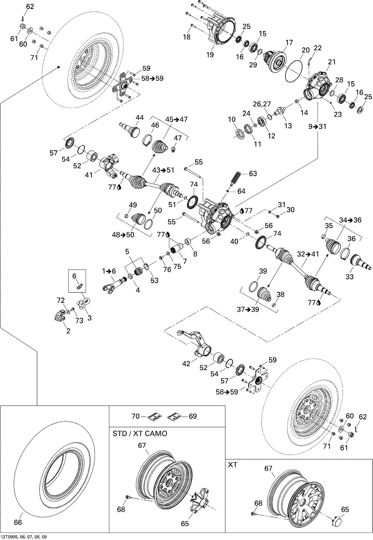 07- Drive System, Front XT
