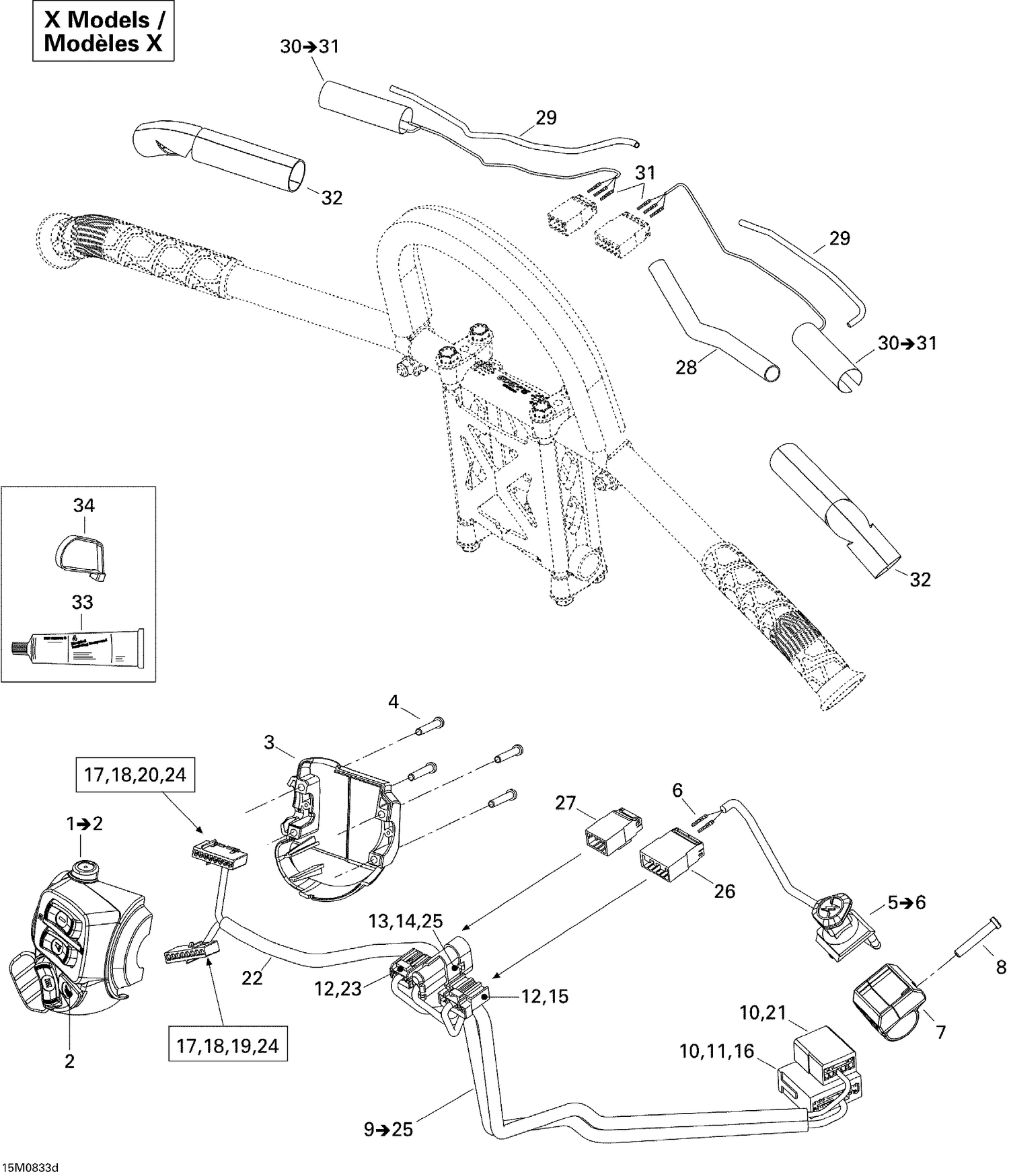 10- Steering Wiring Harness 600HO SDI, Renegade X
