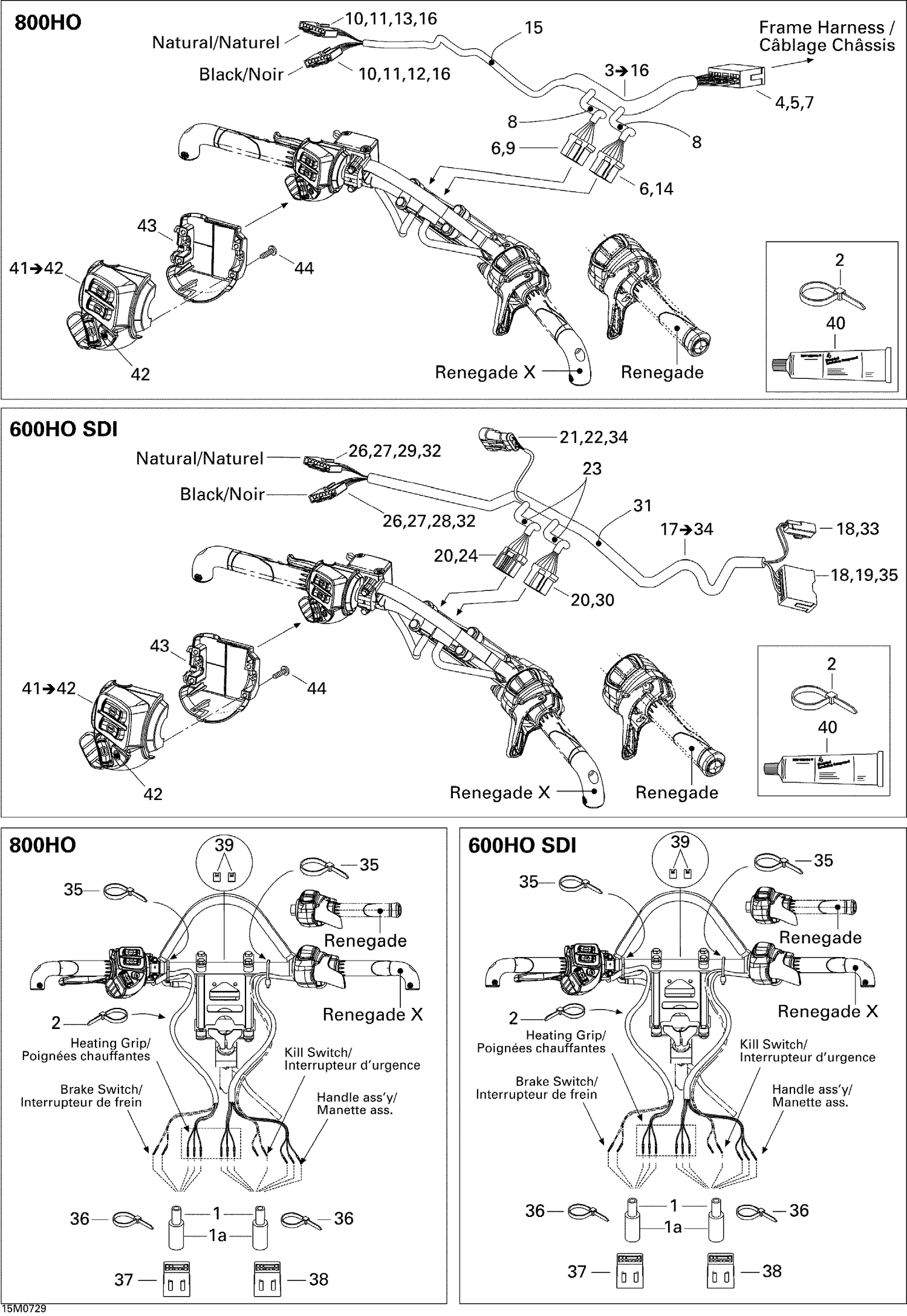 10- Steering Wiring Harness 800 HO PTEK