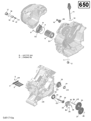 01- Engine Lubrication - 650 Efi Schematic