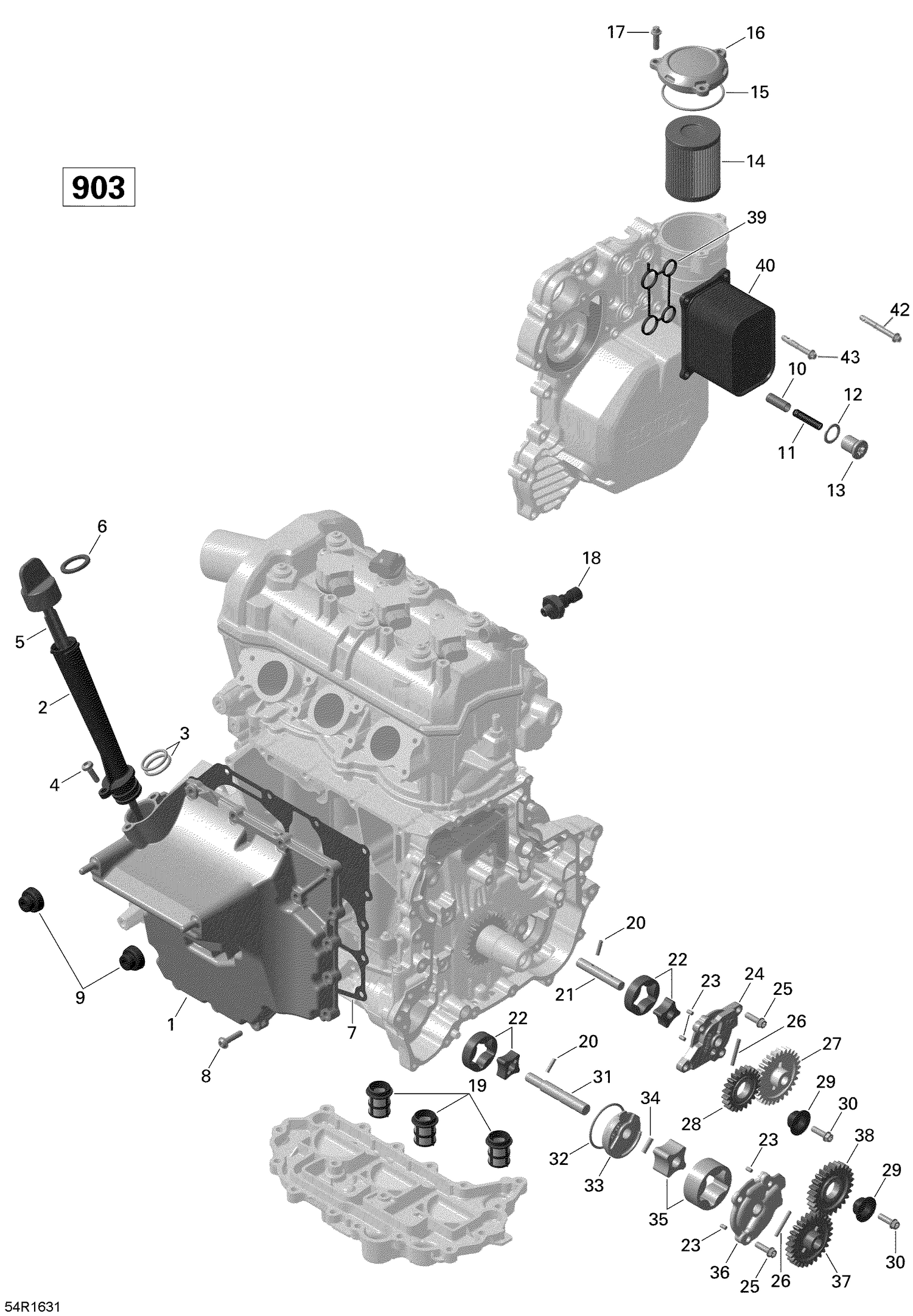 01- Engine Lubrication - 900-900 HO ACE
