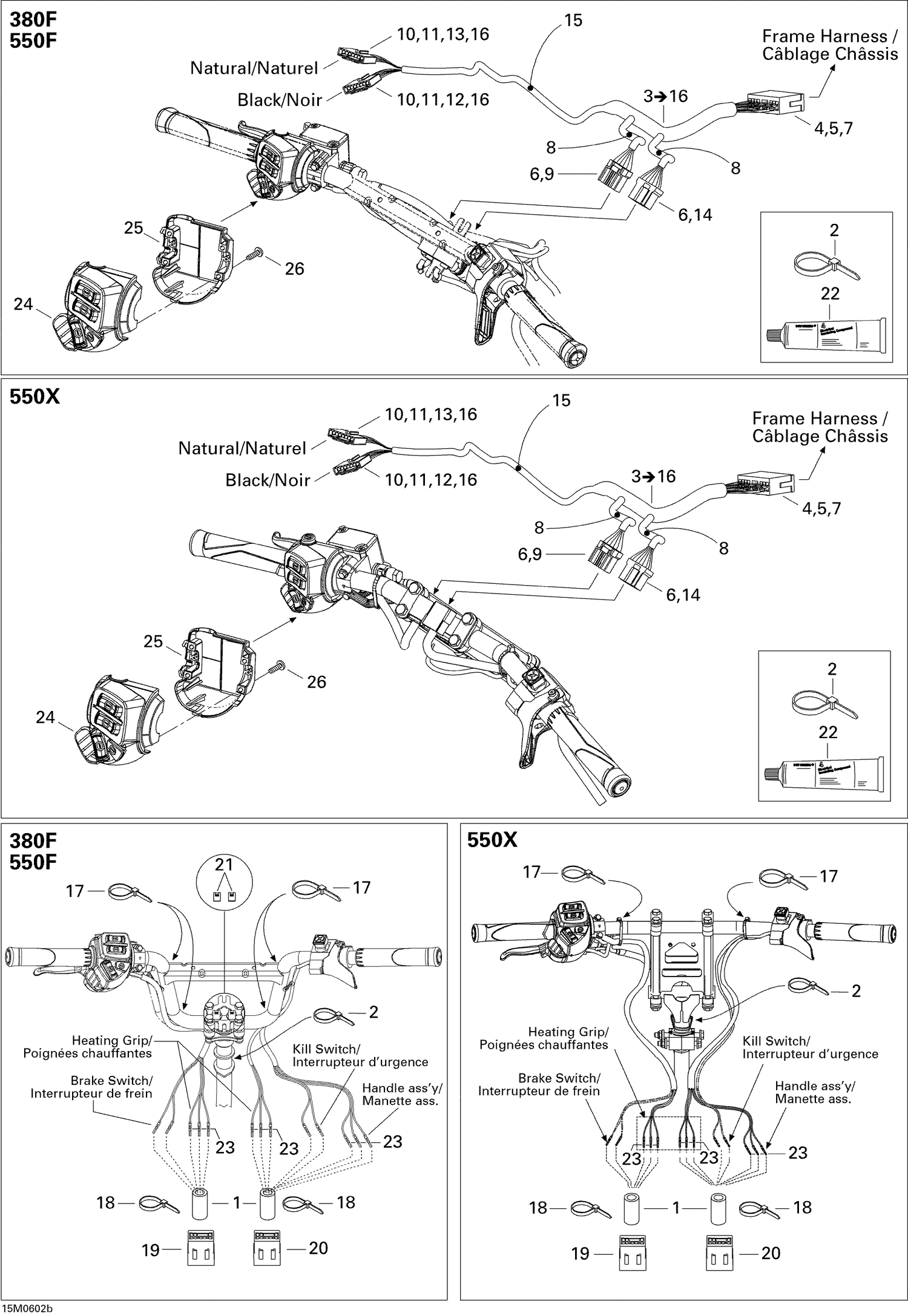 10- Steering Wiring Harness 550X MX Z
