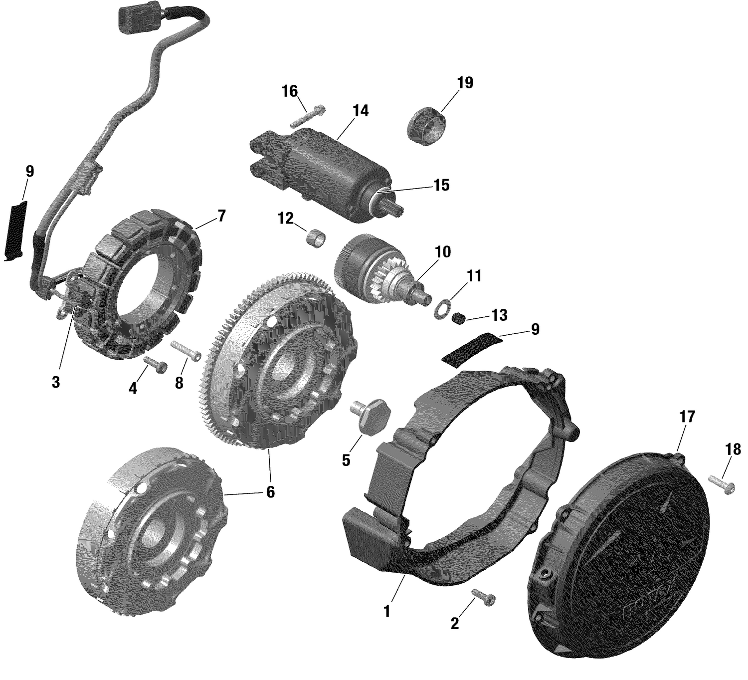 10- Electric - Magneto And Starter - 600R E-TEC