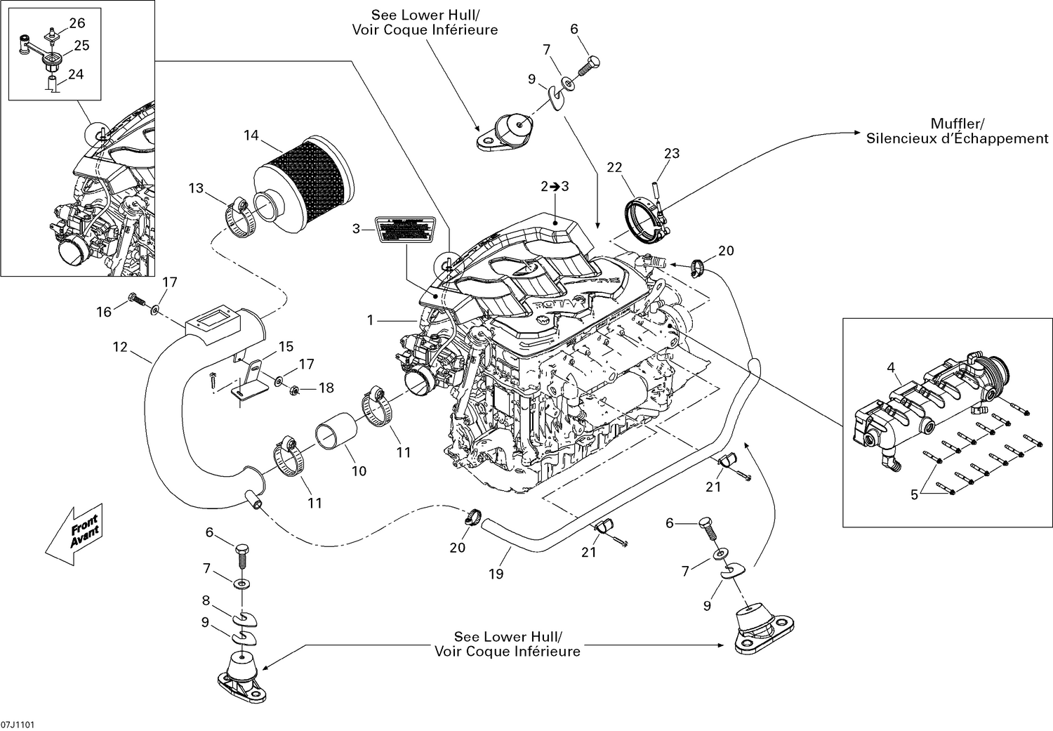 01- Engine And Air Intake Silencer