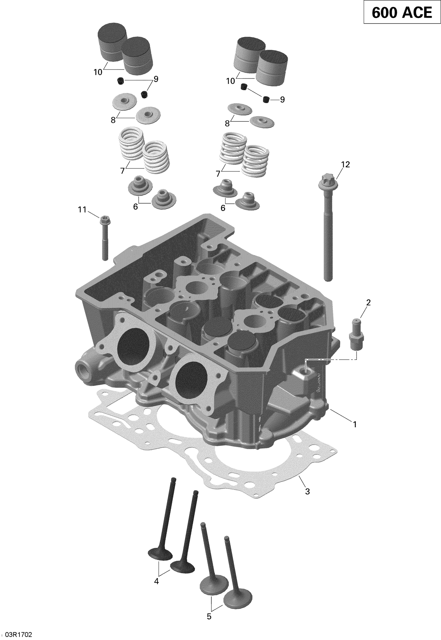 01- Cylinder Head - 600 ACE
