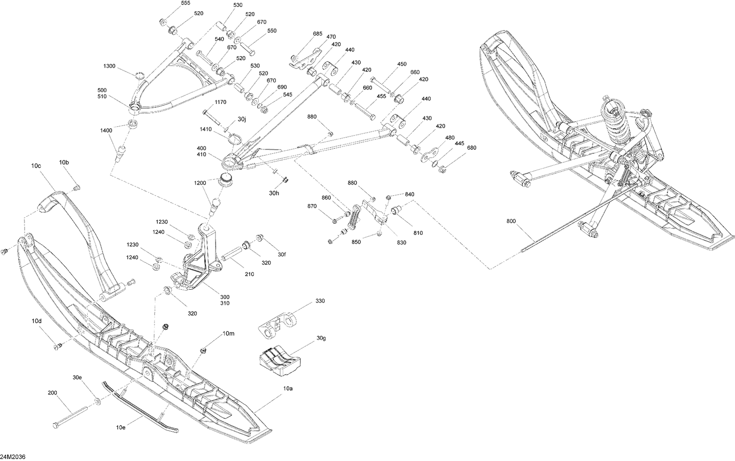 07- Suspension, Front - System - Ski Pilot 5.7 - X