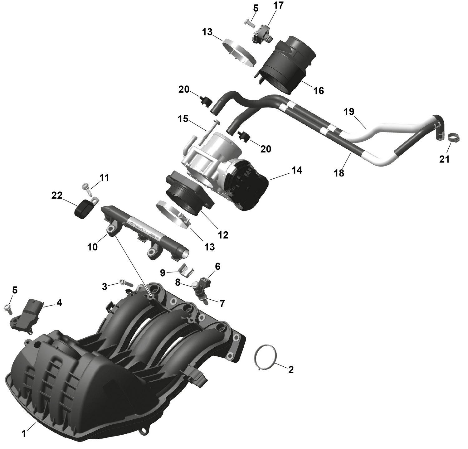 01- ROTAX - Air Intake Manifold And Throttle Body