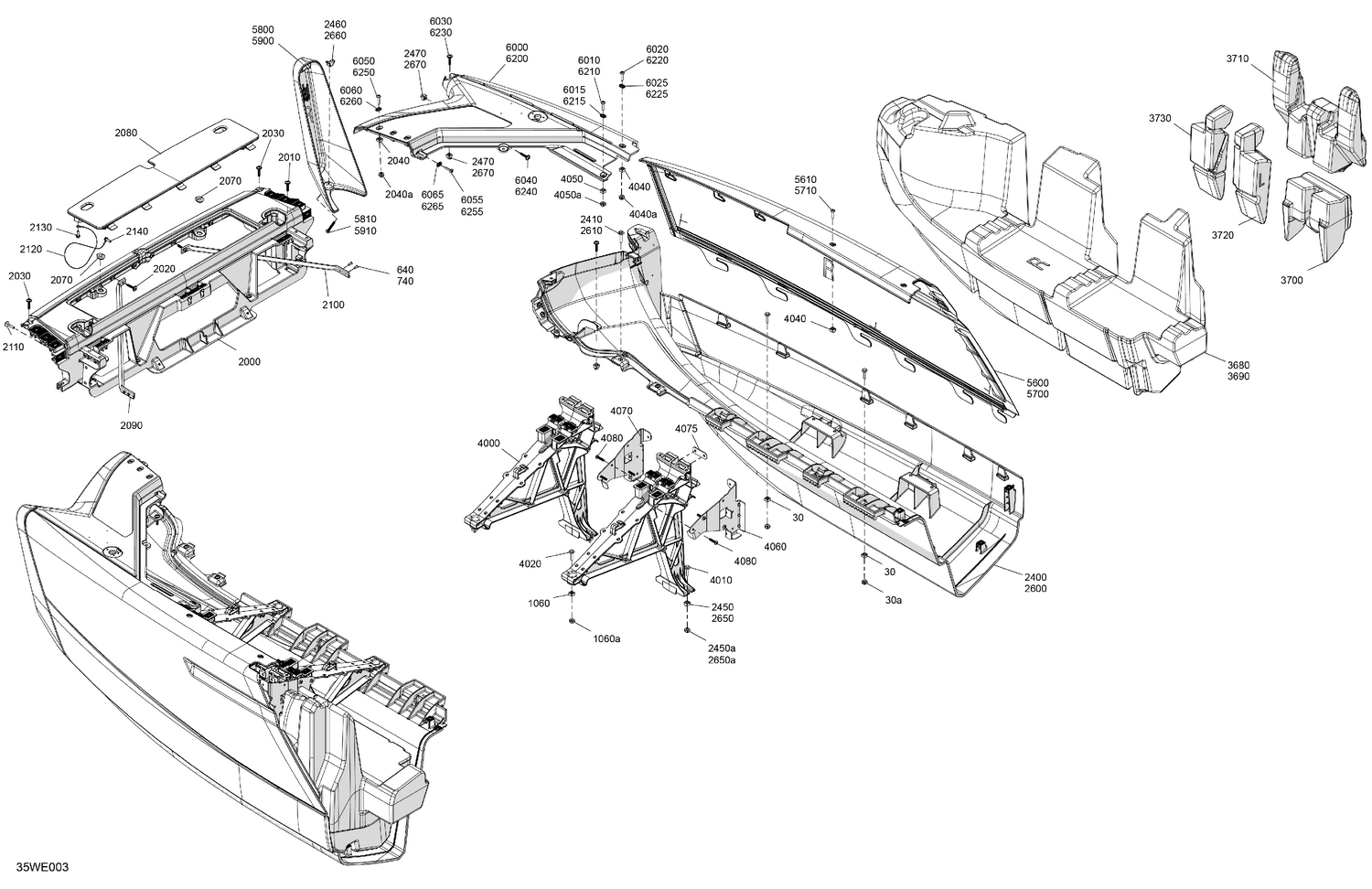 05- HULL - Front Deflector Float and Front Bumper
