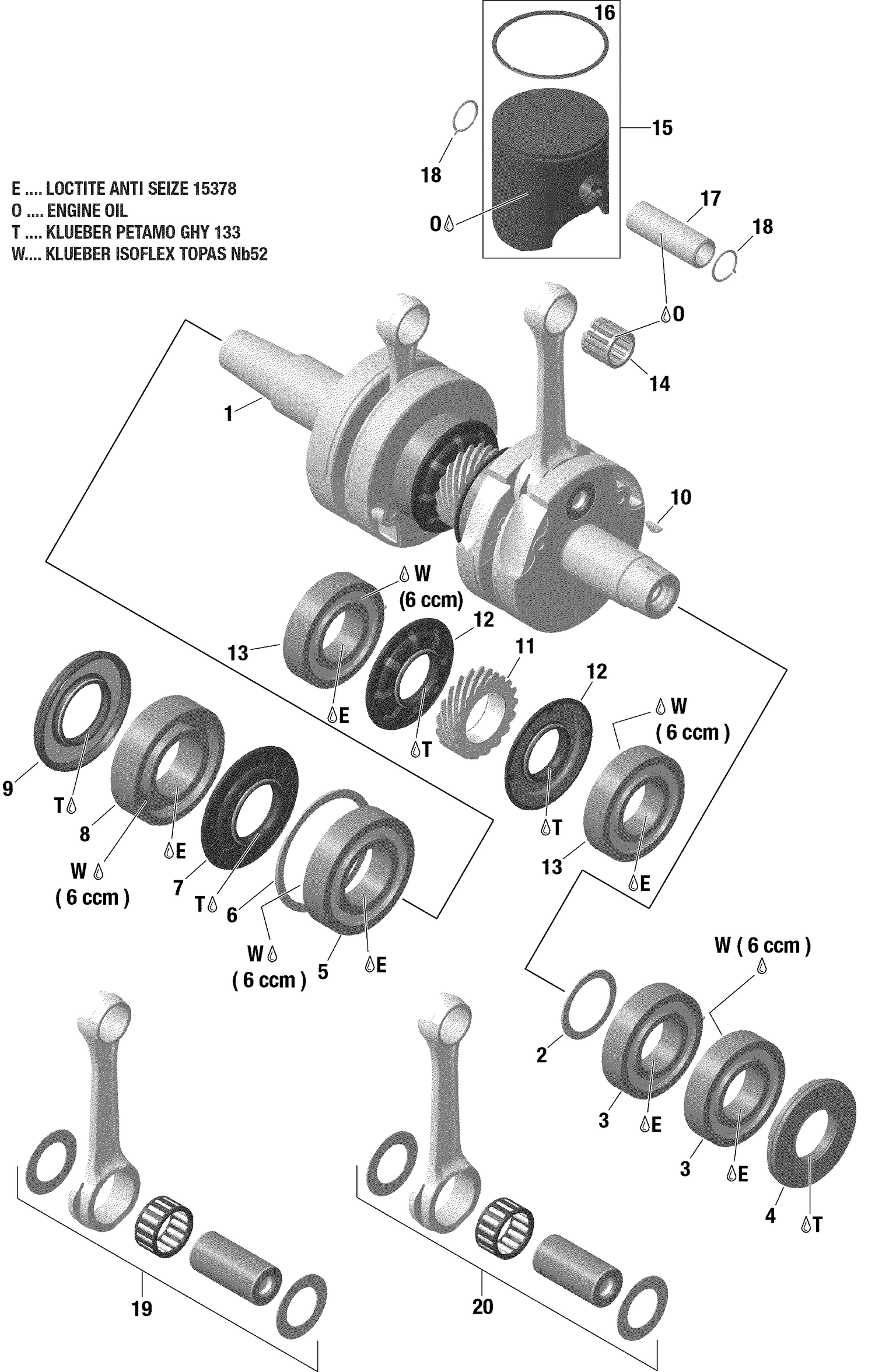 01- Crankshaft And Pistons  - 598 RS