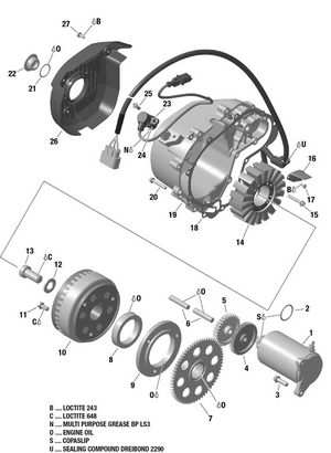 01- Rotax - Magneto And Electric Starter Schematic