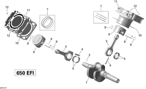 01- Crankshaft, Piston And Cylinder _02r1517 Schematic
