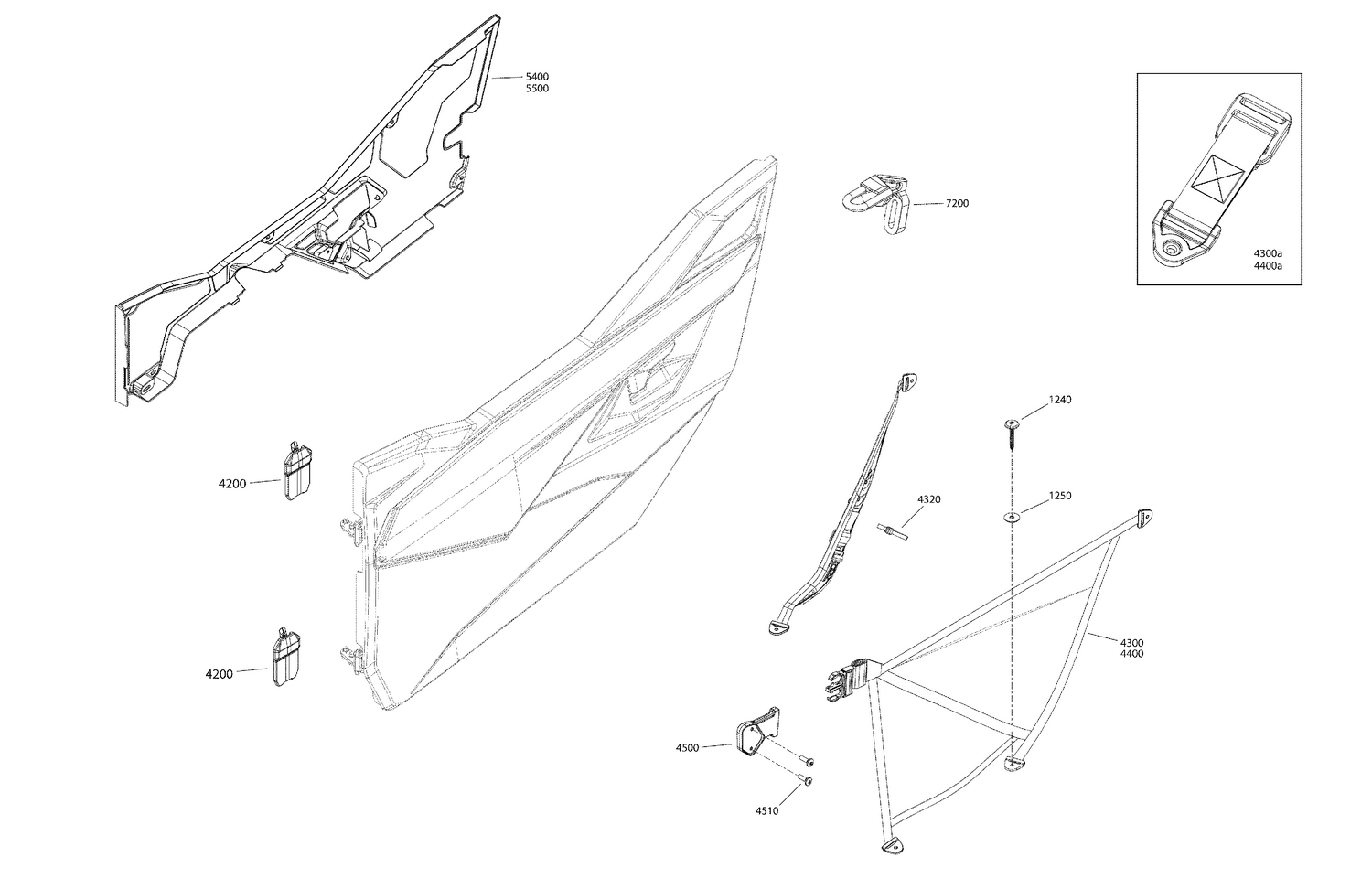 09- Body Maverick Trail - 800 - White  -  Door Section