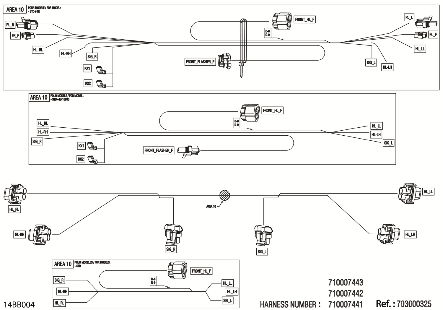 08- Electric - Front Wiring Harness - 710007442