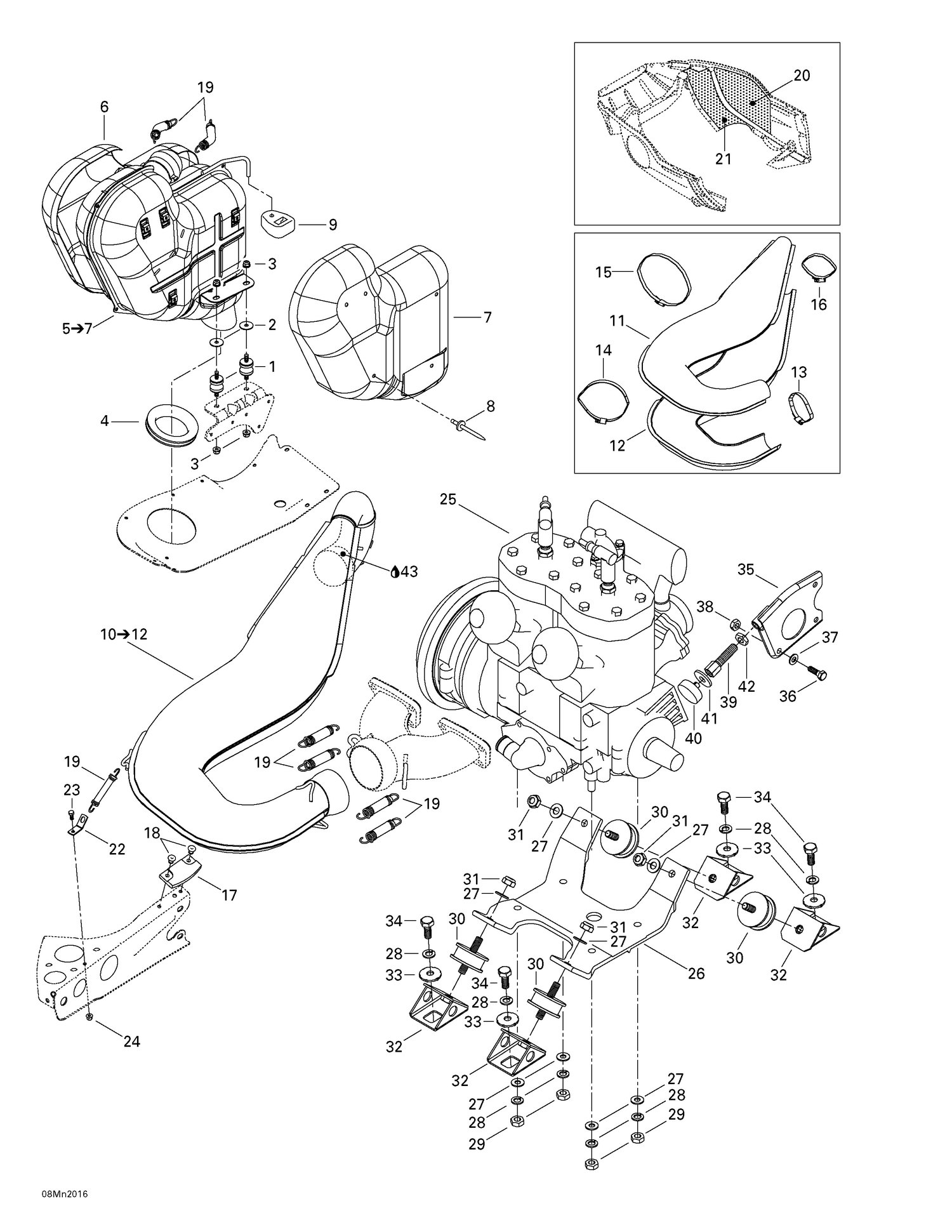 01- Engine Support And Muffler