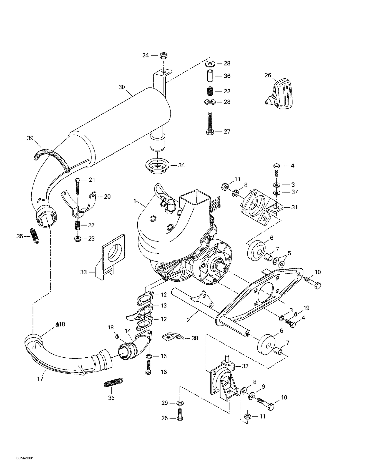 01- Engine Support And Muffler