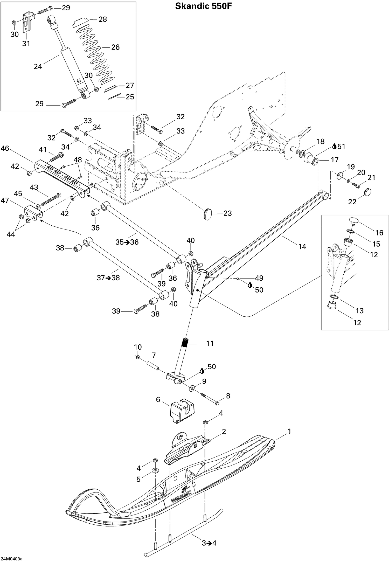 07- Front Suspension SKANDIC 550F