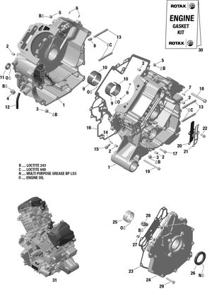 01- Rotax - Crankcase Schematic