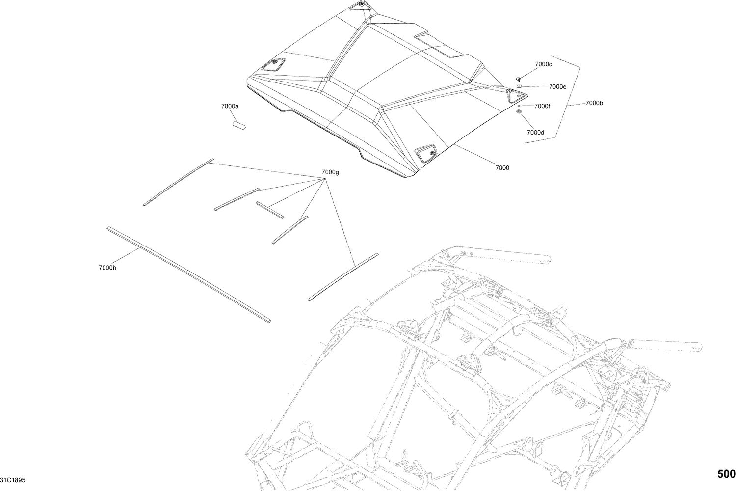 09- Body Parts - Carbon Black - Package XRC - Roof Section