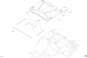 09- Body Parts - Carbon Black - Package Xrc - Roof Section Schematic
