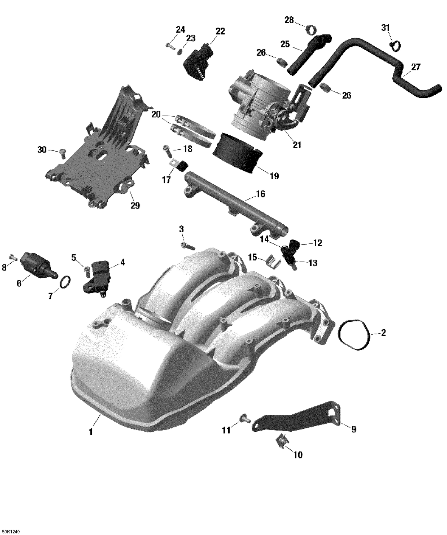 01- Air Inlet Manifold And Throttle Body
