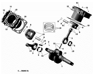 01- Crankshaft, Piston And Cylinder Schematic